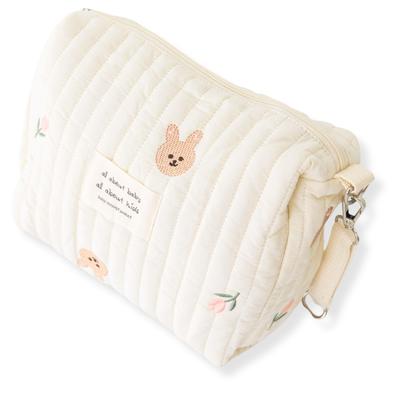 Pouzdro na plenky Dětská taška Úložný prostor pro miminko Dárek pro miminko Stylový roztomilý cestovní bavlněné ubrousky Velkokapacitní zboží Kočárek na zip Přenosná bavlna