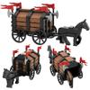 Building Block Carriage Medieval Chariot Prisoner Cart Military Weapon Accessories Weapon Assembly Small Particle Scene Model