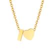 Initial Heart Necklace for Women,18K Gold Plated Stainless Steel Tiny Heart Letter Necklace, Personalized Name Jewelry