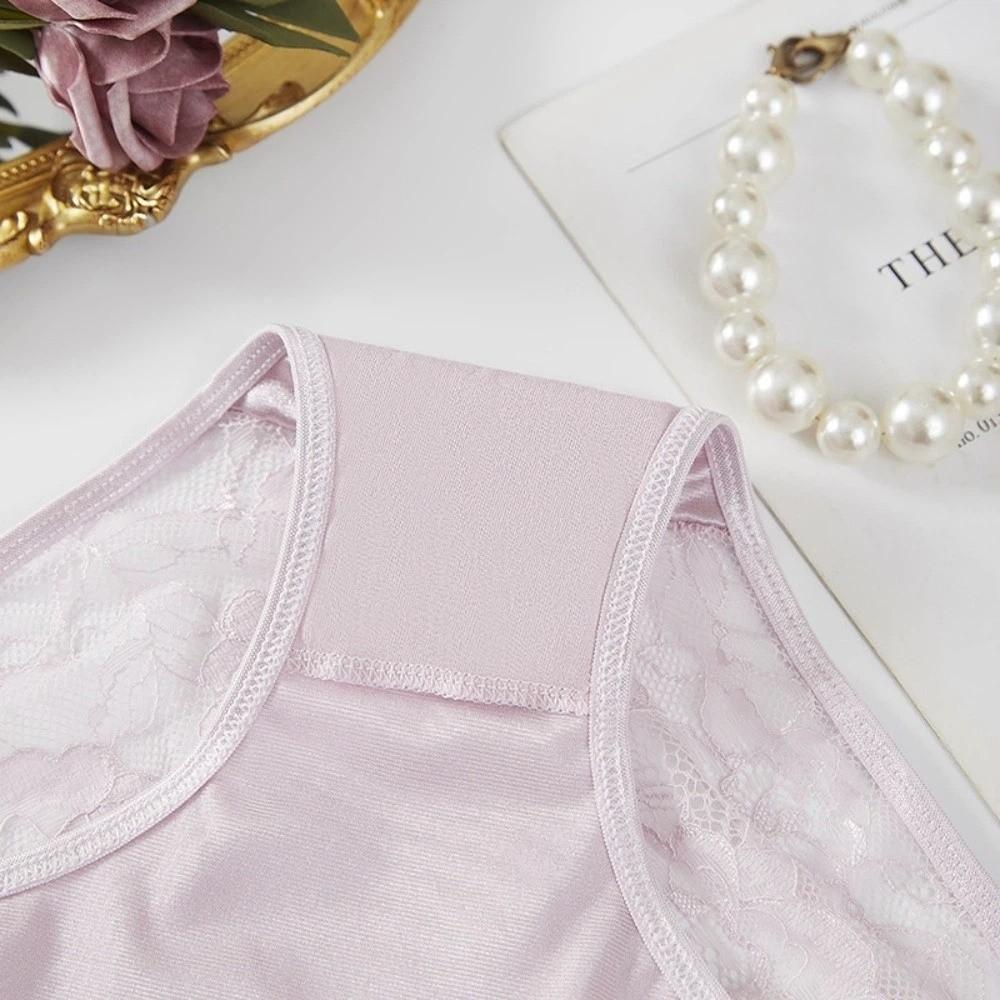 Low Waist Underwear for Women Bowknot Lace Underpants Breathable Lace Panties  Valentine's Day Gift