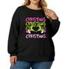 Women's Fashionable Casual Plus-Size Long Sleeve Pullover Printed Sweatshirt