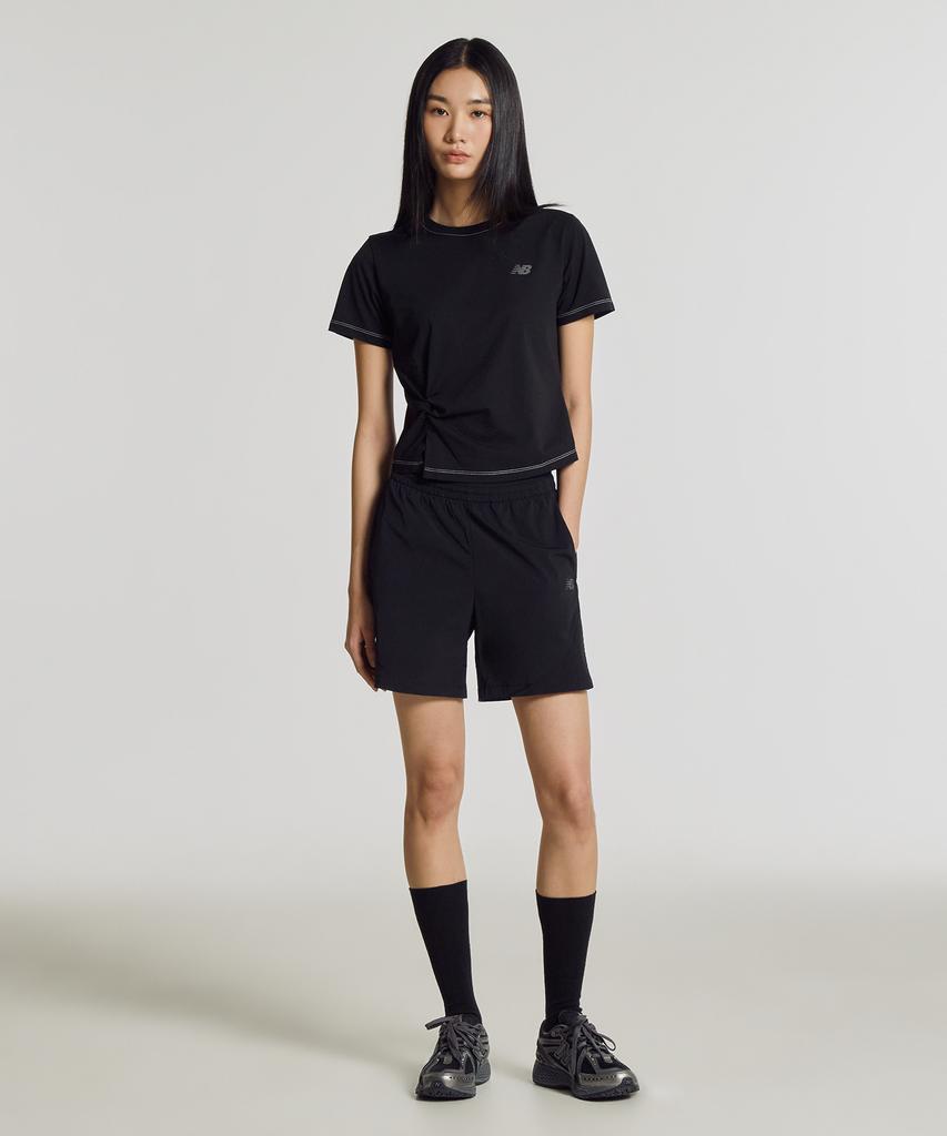 Nyuballanseu Nbnvg3W612 / Women Frozen Woven Stretch Essential Half Shorts (Black)