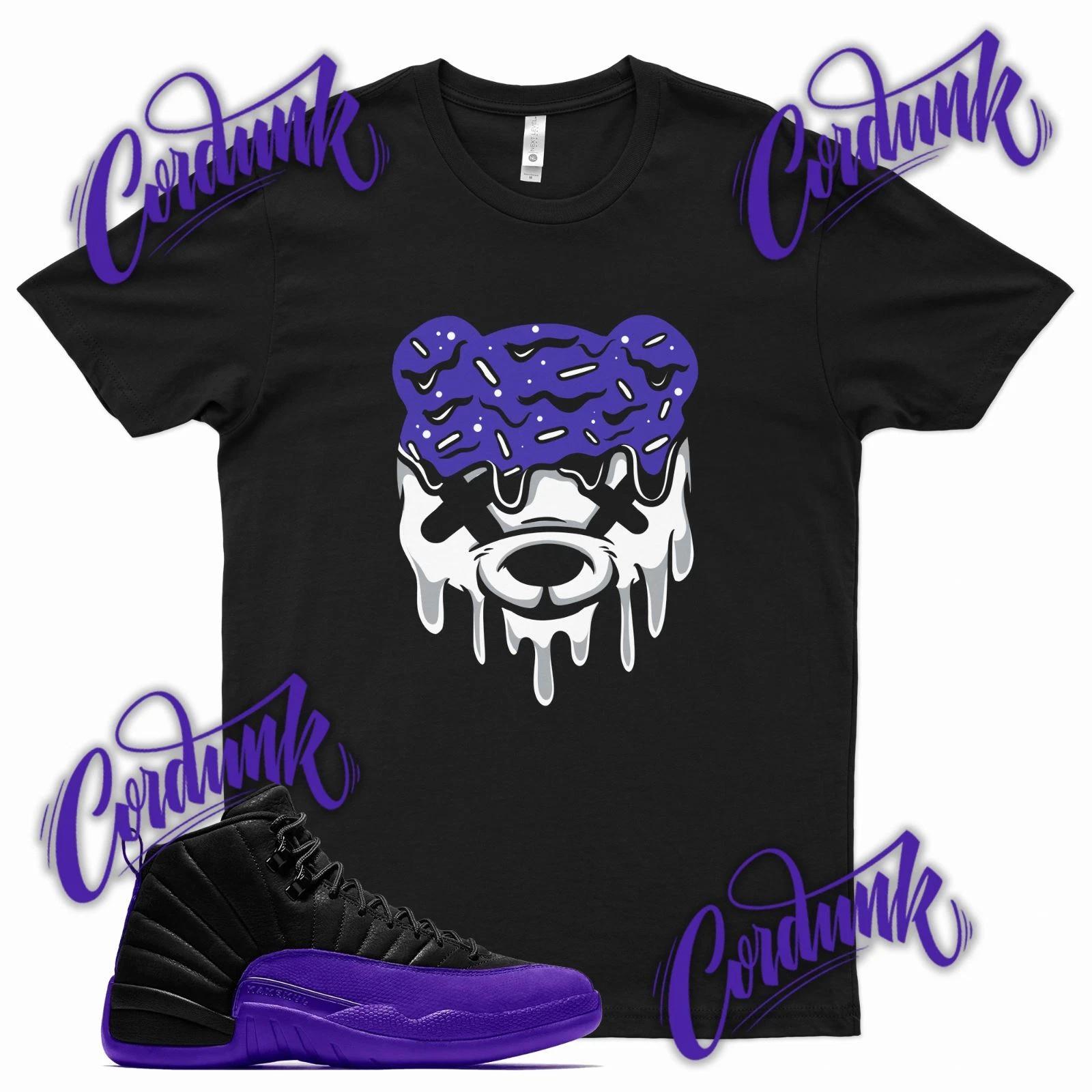 Черная футболка CREAM BEAR Sneaker match J1 12 Dark Concord 11 WMNS Low 4XL