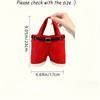 2/6pcs Santa Claus Pants Gift Bags with Golden Buckle Closure , Open Legs & Hanging Loop - Reusable Christmas Party Decorations,