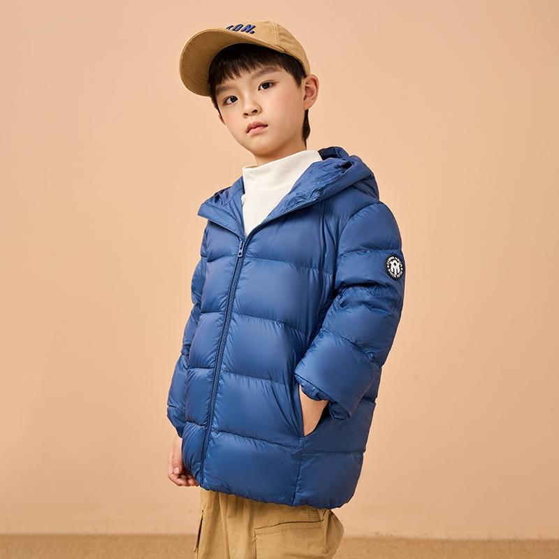 Barneklær Dunjakke Gutter Jenter Vinter Kort Barnejakke med hette