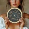 Vintage Retro 7.8 Inch Round Zodiac Constellations Metal Tin Sign Wall Art Home Decor