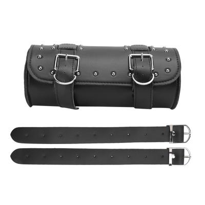 Bolsa de Ferramentas para Motocicleta Couro Artificial Espaço Suficiente Universal Durável Armazenamento de BagagemPreto