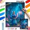 Digital Oil Painting Art Kit Stitch Fairy Forest Flower Hand Filled Home Decor