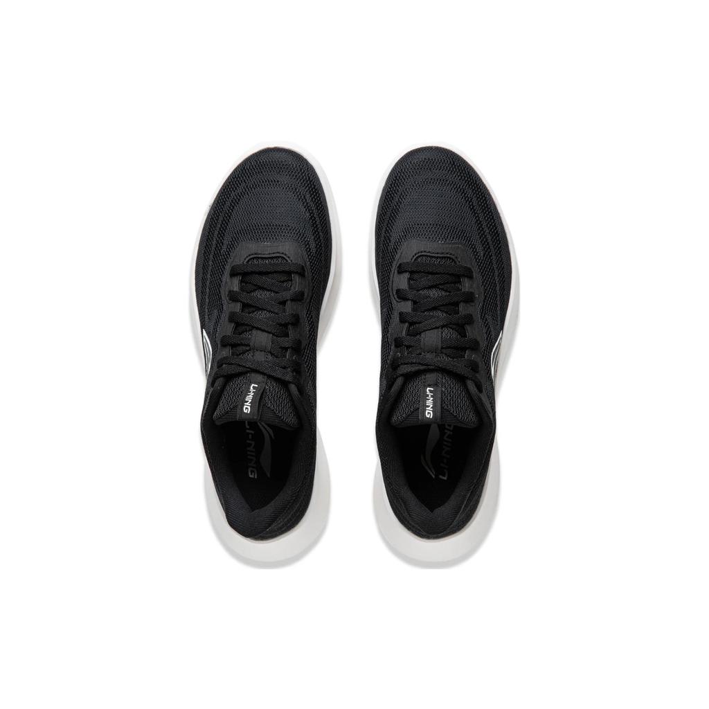 LiNing Lightweight Series Comfortable Simple Shock Absorbing Durable Low Top Running Shoes Women Sneaker Black ARSU022-2