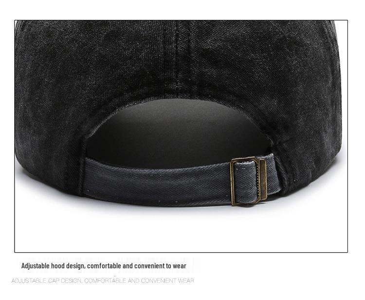 Men's Washed Duckbill Baseball Cap - Trendy European & American Style, Outdoor Casual Sun Hat