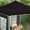 Pop Up Party Tent 195 X 195 X 245 Cm Black Oxford Fabric