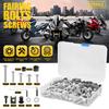 For Suzuki GSXR750 GSXR600 Complete Steel Silver Bolt Fairing Screws Kit Nuts