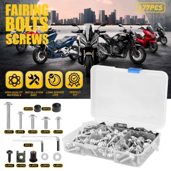 Для Suzuki GSXR750 GSXR600 Полный Комплект Болтов Гаек Серебристых Стальных для Крепления Обтекателей