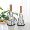 Grater Labor-saving Comfortable Grip Non-slip Rubber Bottom Manual Stainless Steel Cone Cheese Grater with Handle Home Supply
