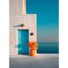 Modern Italian Lemon Orange Seaside Beach Waves Arc Swimming Pool Landscape Posters Canvas Painting Wall Art Pictures Home