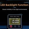 Waterproof Digital Inclinometer Magnetic Base LCD Backlight Angle Finder Precision Dual Laser Tilt Angle Box Metalworking