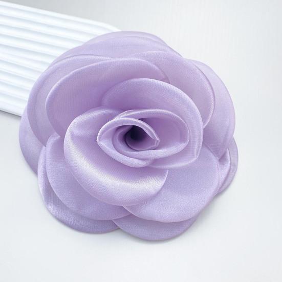 Occasion formelle Corsage grand camélia maille tissu mariée marié mariage broche bal fête Banquet