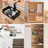 Samcos Storage Desk Clamp Magnetic Multifunctional Storage Small Item No Drilling Easy Shelf 5kg Load Steel Cushion Pad White Under-Table Rack,