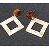 Korean fashion retro long earrings acrylic geometric earrings