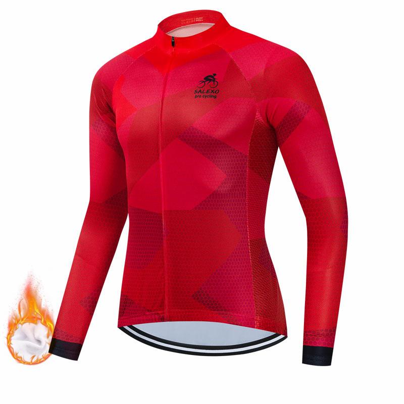 2026 Salexo Winter Cycling Clothes Set Man Thermal Fleece Jersey Suit Sport Riding Bike MTB Clothing Bib Pants Sets Ropa Ciclismo