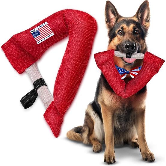 YES4QUALITY Flirt Pole for Dogs - Safe & Strong for Large Breeds with Nylon Cord - Spring Pole for Tug of War, Interactive Play & Puppy Training -