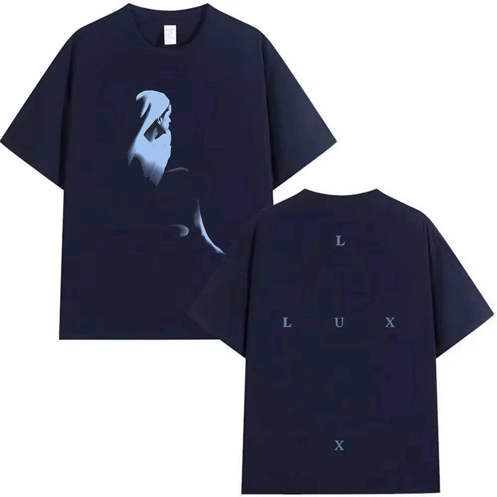 Rapper Rosalia Lux 2026 Tour Album Bedrucktes T-Shirt Unisex HipHop Gothic Stil Kurzarm Vintage Ästhetik 100% Baumwolle Oberteil