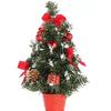 Mini Artificial Christmas Tree with Lights: 30cm/40cm Tabletop Decoration with Ornaments