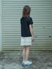 Pibeuseupibeuseu Open Collar Gathered Top / Charcoal