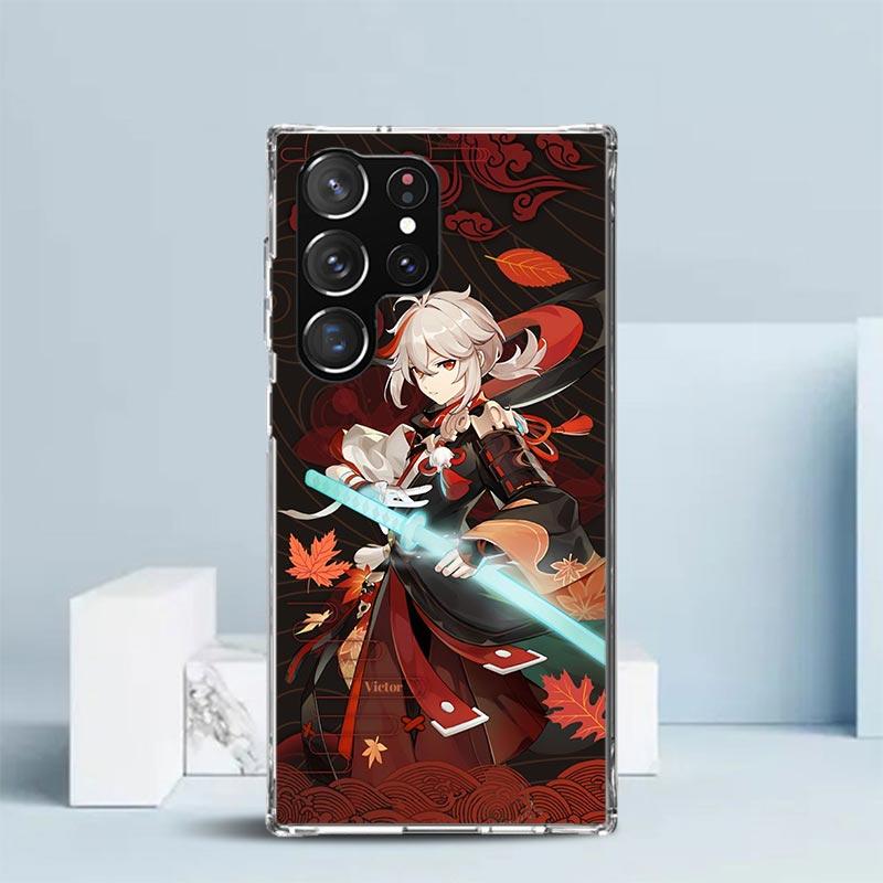 Kazuha Genshin Impact Phone Case For Samsung Galaxy S24 S25 Edge S26 Ultra S22 S23 Plus S21 + S20 FE Soft TPU Back Cover Galaxy