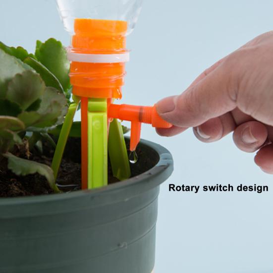 12 Pcs Plant Self Watering Spikes Adjustable Slow Release Watering Spikes Plant Drip Irrigation System with Drip Control Valve Switch for Indoor