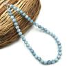 8mm Přírodní Akvamarín Barvený B Korálky Drahokamy Šperky Ruční Výroba Krásný Choker Náhrdelník pro Ženy 17-20" K Dárku k Výročí 8BN-62