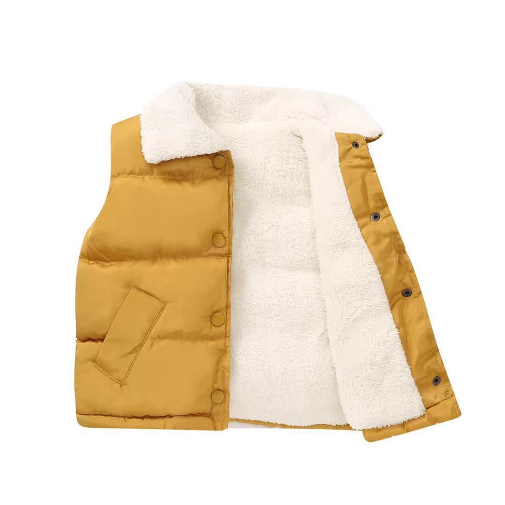 Baby Boys Girls Vest Autumn Spring Sleeveless Turn-down Collar Jacket Young Children Coat Kids Warm Waistcoat Outwear Clothes Casual