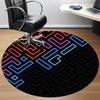 1pc Geometric Design Chair Carpet for Office, Round Non-Slip Durable Large Size Office Carpet, Suitable for Office, Beautiful Decoration