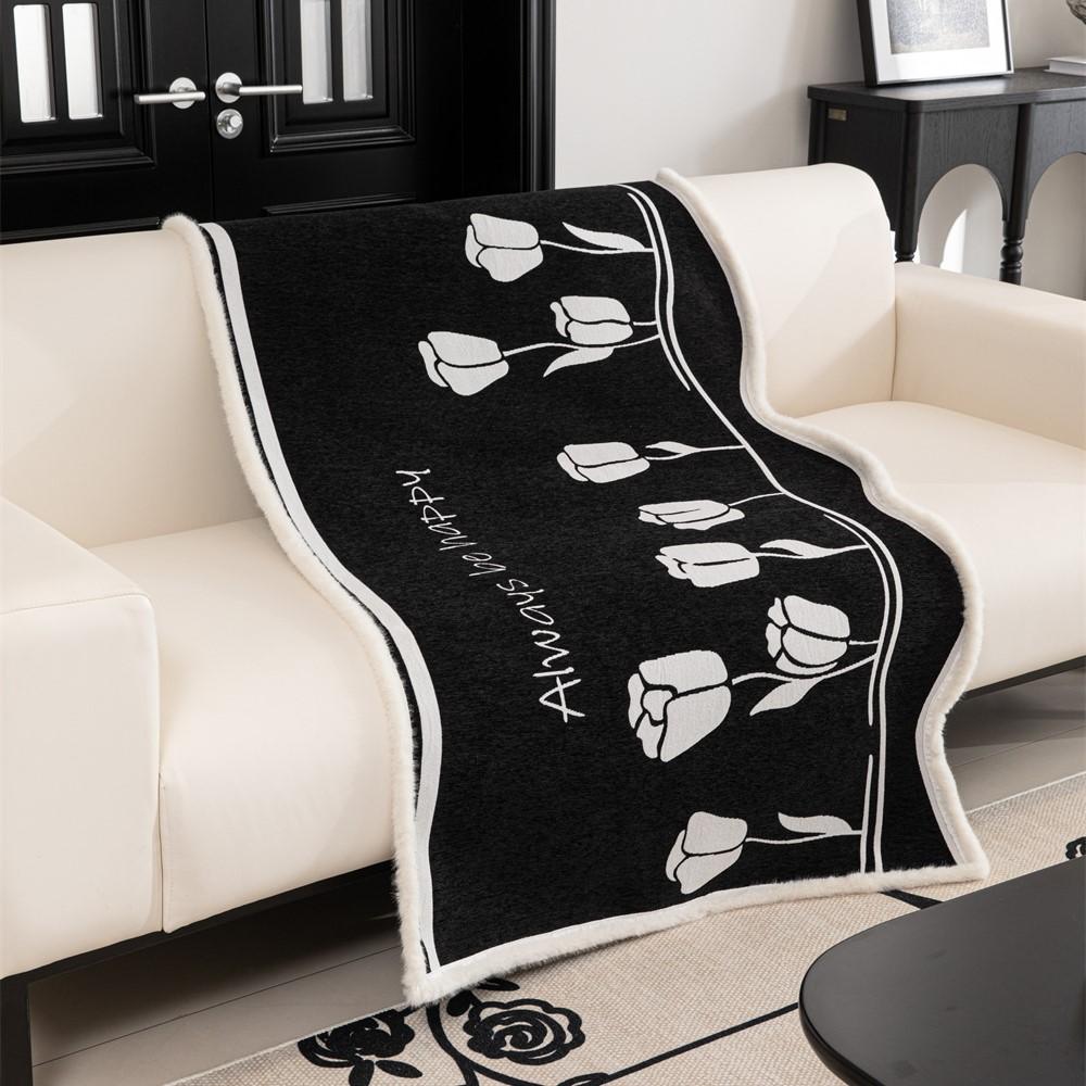 

Чехлы для диванов Tulip Flower, мягкие, плюшевые, секционные, пушистые, нескользящие, чехлы для диванов, мебель, защита от неровностей, подушки, ковер 70x70cm