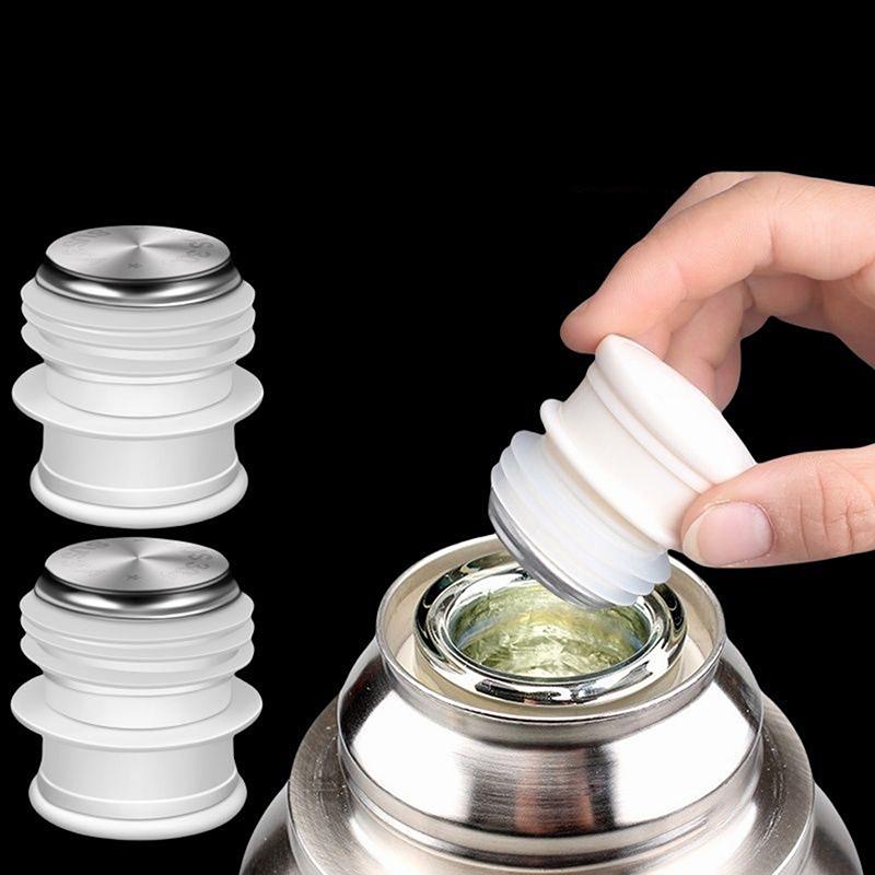 3 Pezzi Parti di Ricambio Tappo Borraccia Termica Tazza Termica per Alimenti Tappo Acqua Acciaio Inossidabile Silicone Coperchio Bollitore