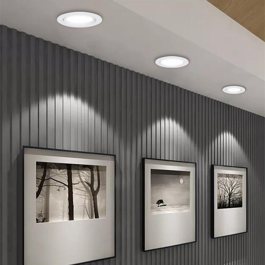 Recessed Led Downlight Ultra Thin Silver White Golden Led Ceiling Lamp 3W 5W 9W LED Spot Light Lighting For Living Room Bedroom