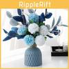 Artificial Hydrangea Flower With Vase Arrangement For Living Room Decor