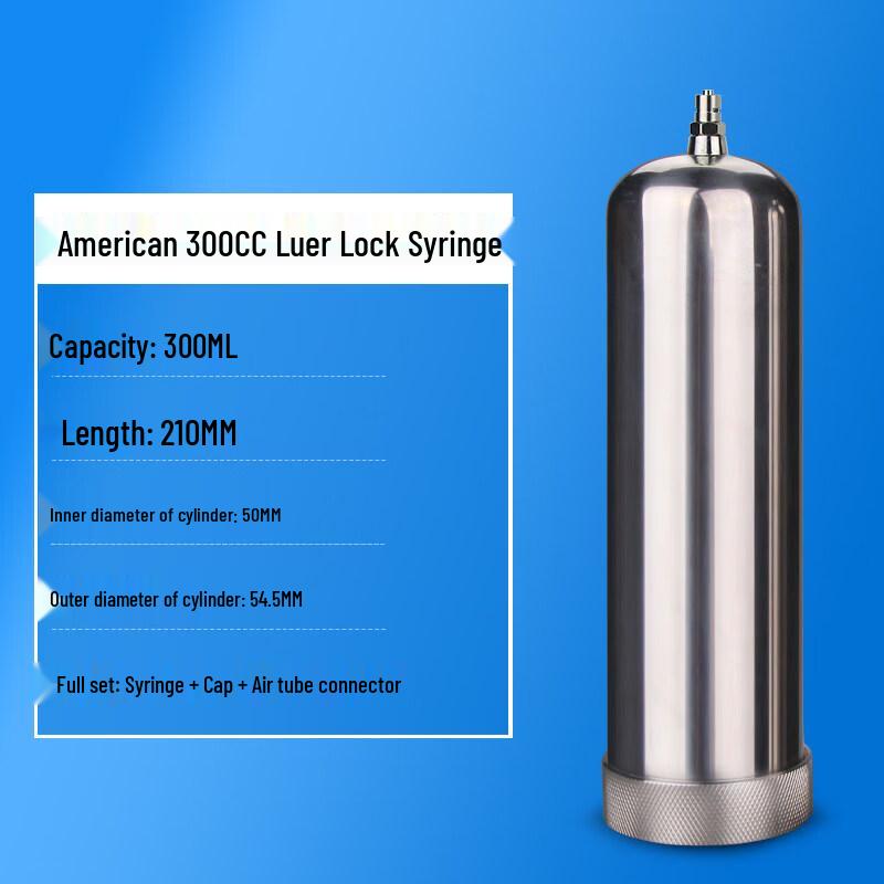

300CC Stainless Steel Dispensing Syringe Barrel (Luer Lock)