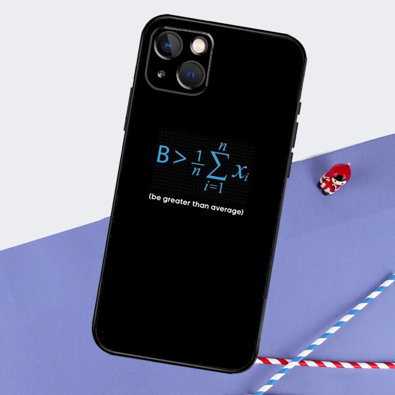 Funny Math Formulas Equations Phone Case For iPhone 16 Pro Max 12 13 Mini 11 14 15 Pro Max XR 15 16 Plus 16e Back Cover