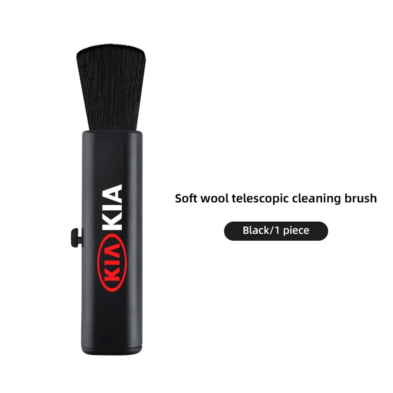 

1Pcs PPS Car Retractable Cleaning Brush Artificial Wool Small Brush For KIA GT-Line Rio Ev3 ev6 Niro Stonic Sportage Ceed Forte чорний