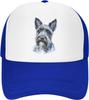 Scottish Terrier Portrait Trucker Hat Watercolor Dog Breed Mesh Baseball Cap Adjustable Outdoor Headwear