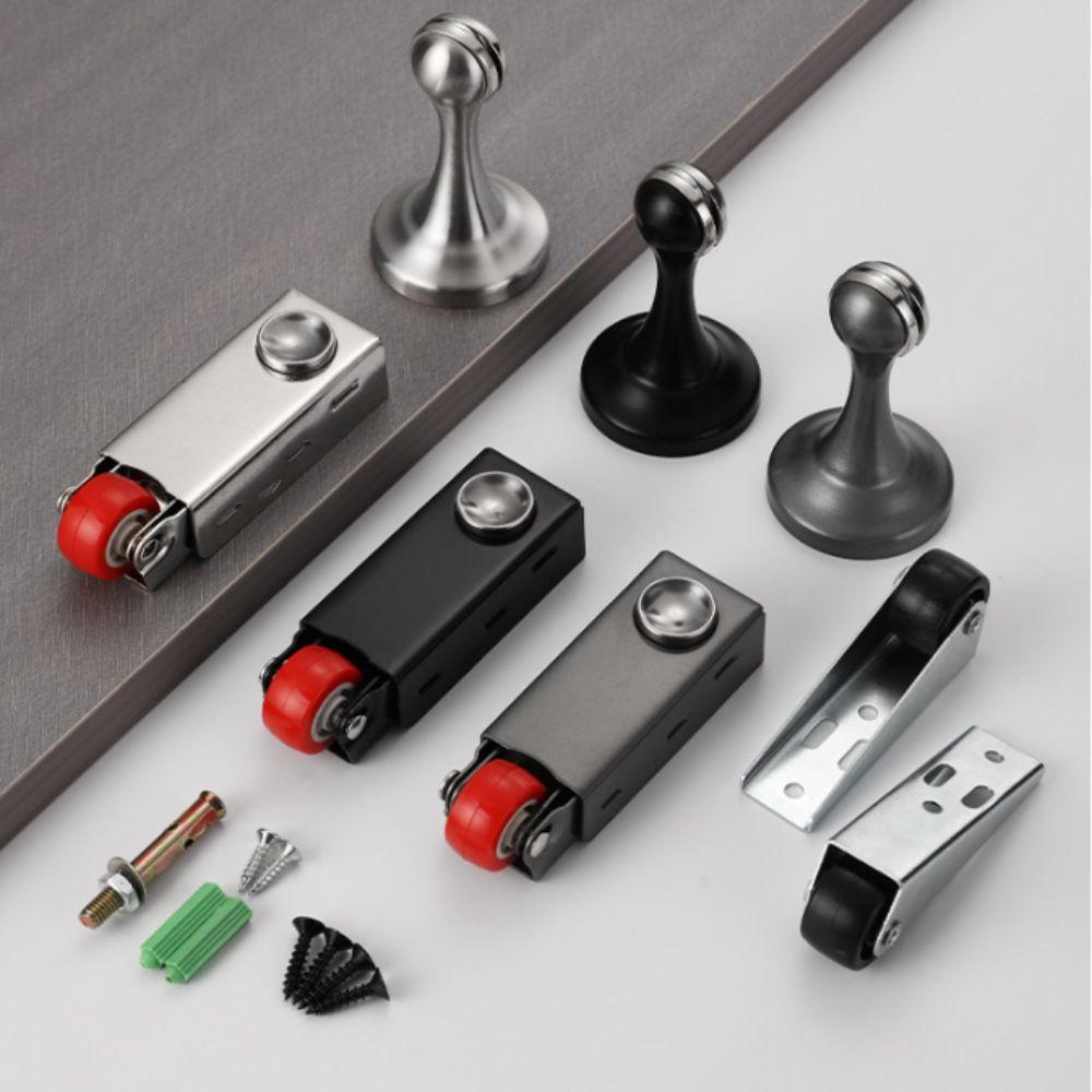 Anti Sagging Door Stop Pulley Silent Furniture Wheels Residential Use