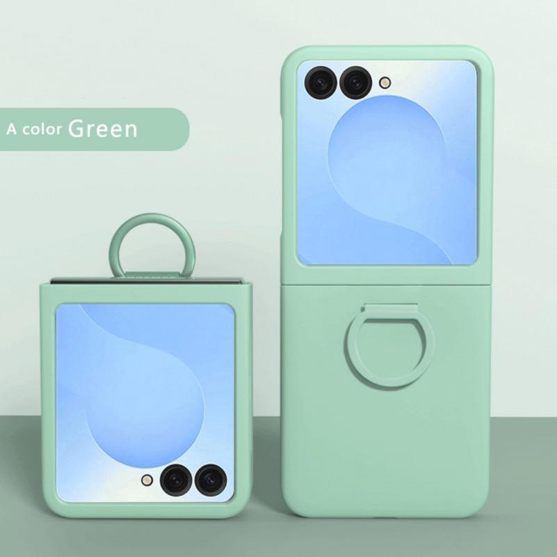 Thin Finger Ring, Skin Feel, Large Window Design Phone Case For Samsung Z Flip 7 Galaxy Z Flip7 Fe Flip 6 5 Camera Protect Cover
