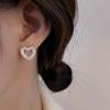 Minimalist Heart Tragus Stud Earrings for Women Silver Color Fashion Versatile Daily Wear Jewelry Accessories