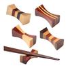 Fogman Chopstick Rests - Cute & Stylish Wooden Chopstick Holders, Japanese Style Cutlery Rest Set of 4, Natural Wood, Versatile for Any Occasion,