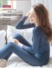 Autumn-Winter Lace Thermal Underwear Set: Seamless, Temperature-Controlled, Plus Velvet Base Sweater & Trousers for Women.