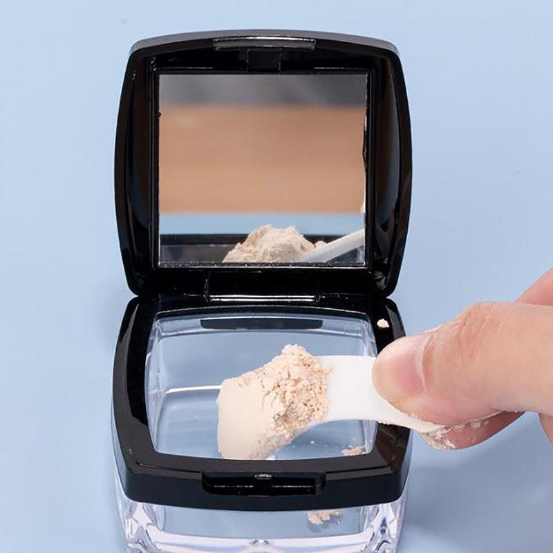 Tragbare Mini 5G Puderdose Leer Sieb Loser Puder Tiegel Quadratische Dose Mit Puderquaste Kosmetik Reise Make-up Tiegel Siebbehälter