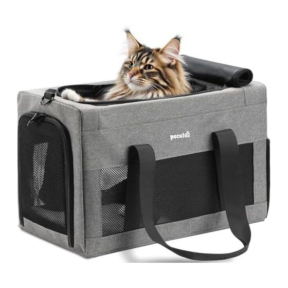 Pecute Pet Carrier Cat Carrier Bag Handbag Cat Carrier Shoulder Cat Carrier Bag for Cats, Rabbits, Small Dogs, Small Animals, Backpack, Breathable,