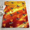 food DDoritoss Throw Warm Soft Flannel Blanket Multiuse for Sofa Bed Camping Travel Nap