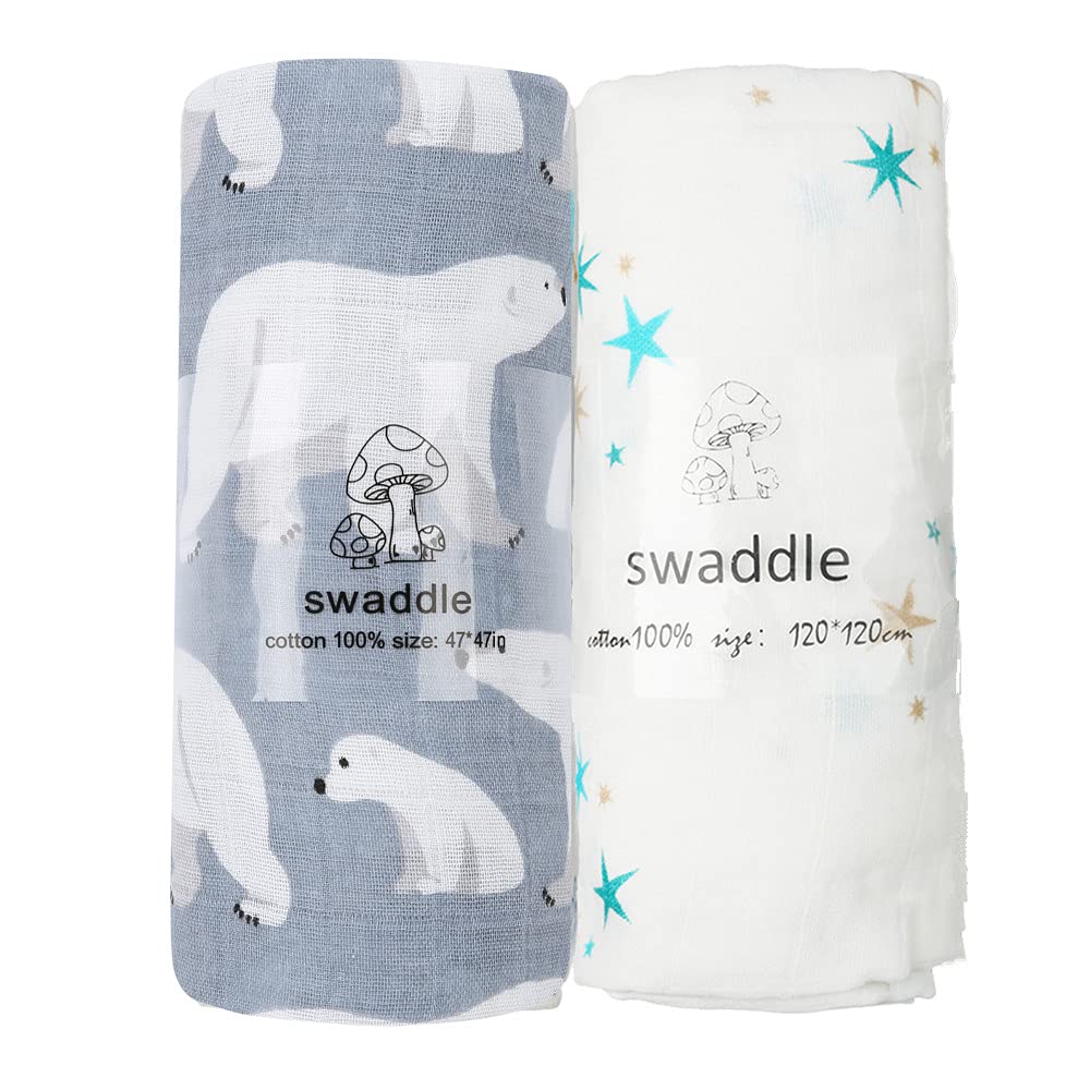 

Пеленание ребенка детская ванна кормление роды набор из 2 тканей, одеяло, полотенце, марля, накидка, ребенок, новорожденный, пеленка, подарок, 120120см, 100% хлопок, (синий)